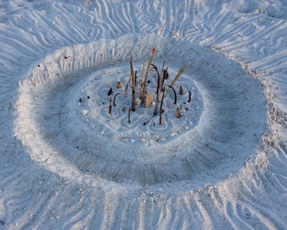 Sand Mandala-making at Lido Beach in Sarasota, FL