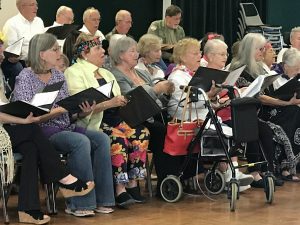 Off Key Chorale Nancy Jones center wheelchair